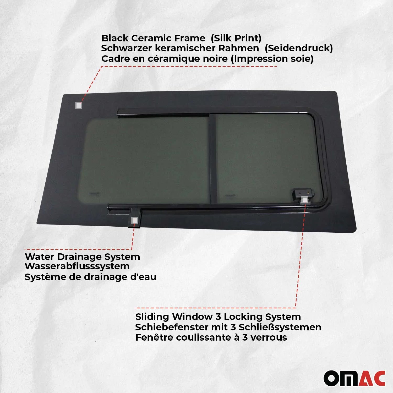 2010-2018 Mercedes Sprinter W906 Local Pickup Sliding Window Glass Rear Left L2